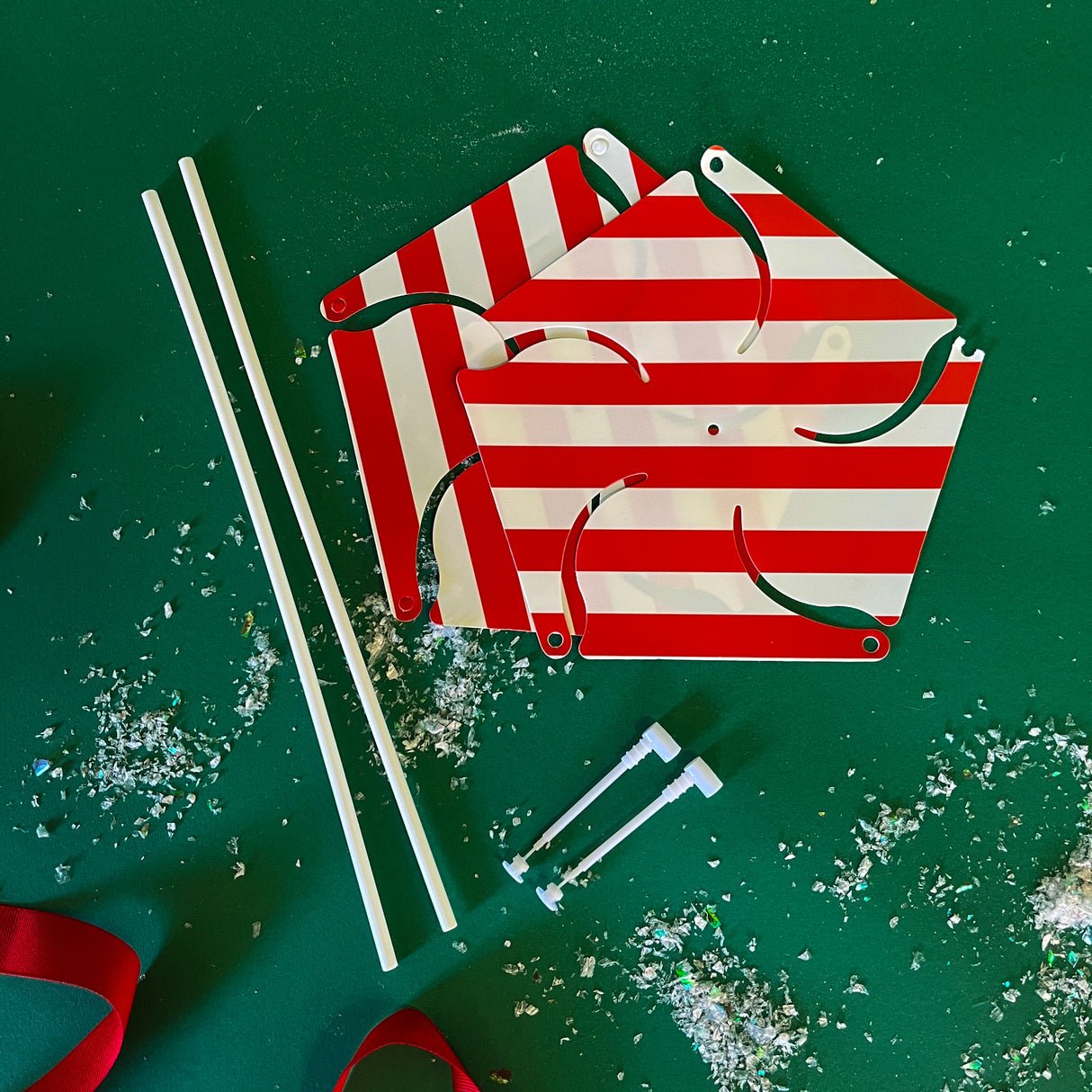 Red/White Striped Christmas Pinwheels