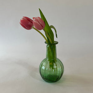 Green Glass Bud Vase