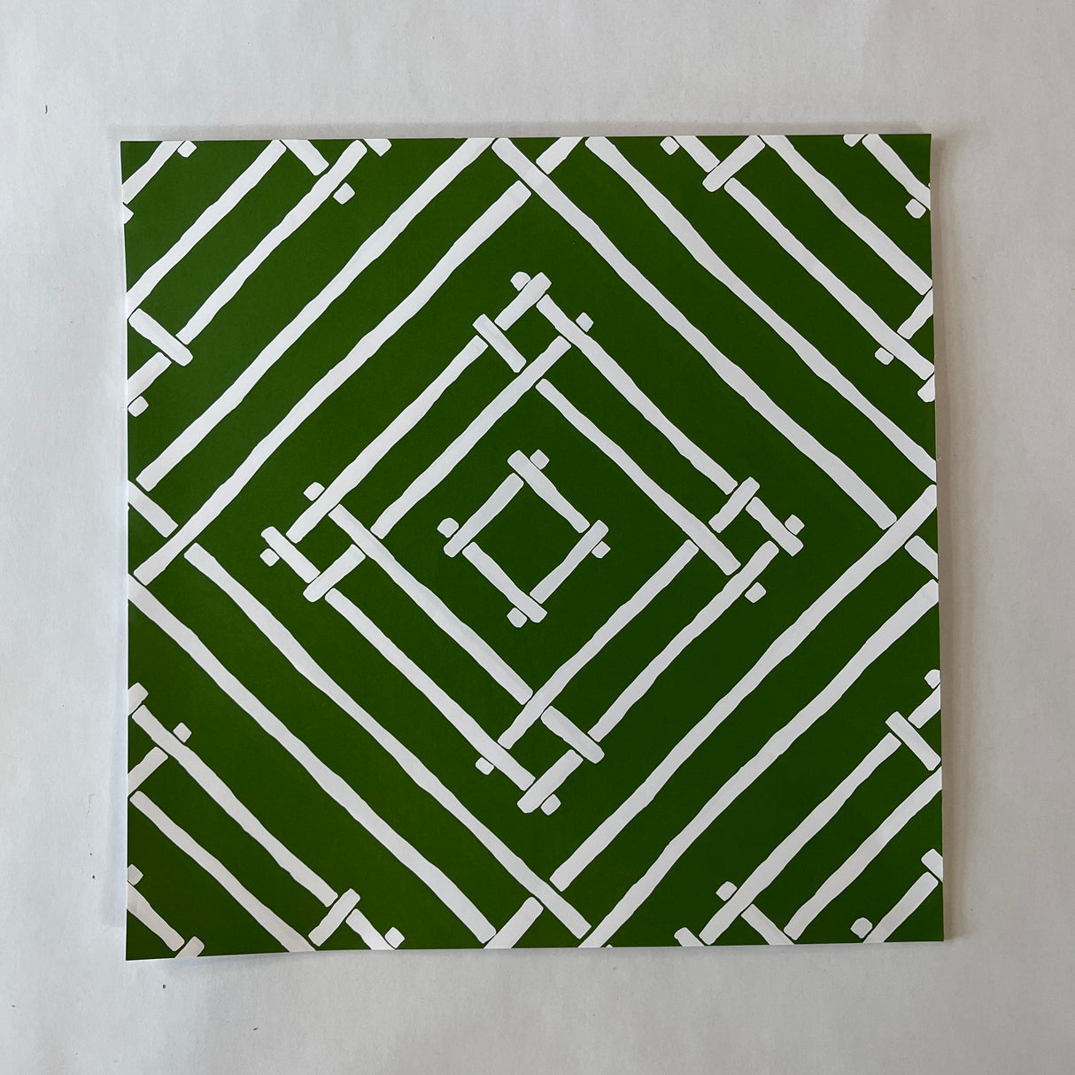 Forest Green Island House Square Paper Placemats, Pad of 20