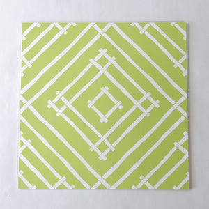 Island House Meadow Green Square Paper Placemats, Pad of 20