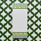 Green Peking Trees and Blue Bahama Court Border Luxe Skinny Notepad