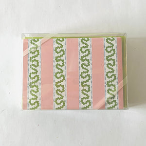 Bamboozled Pink/Green/Harbor Trail Pink/Green Petite Notecard Set