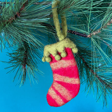 Felt Mini Stockings Christmas Ornaments, Set of 3