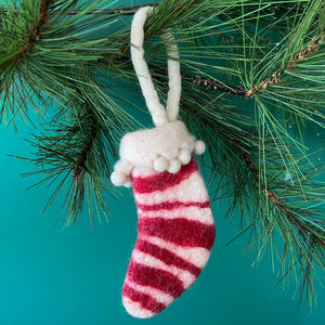 Felt Mini Stockings Christmas Ornaments, Set of 3