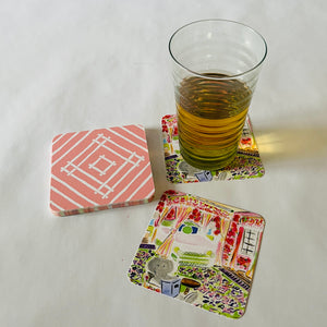 House of Bedlam Bedroom Square Paper Coasters