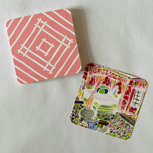 House of Bedlam Bedroom Square Paper Coasters