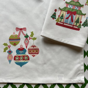 Darling Ornaments Christmas Tea Towel/Dish Towel/Guest Towel