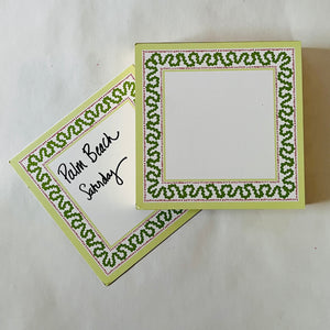 Harbor Trail Green Luxe Square Christmas Notepad