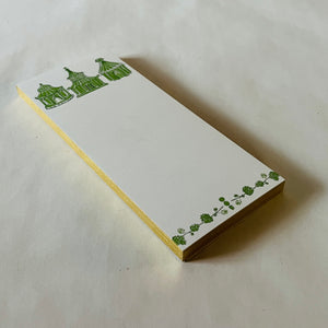 Into the Garden Green Luxe Skinny Notepad