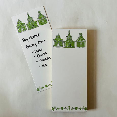 Green Into the Garden Luxe Skinny Notepad