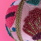 Velvet Bead-Embellished Christmas Ornaments, Set of 2
