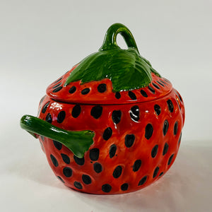 Vintage Strawberry Lidded Bowl