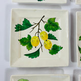 Fruit and Vegetable Vintage Italian Plates, Set of 6