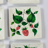 Fruit and Vegetable Vintage Italian Plates, Set of 6