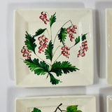 Fruit and Vegetable Vintage Italian Plates, Set of 6