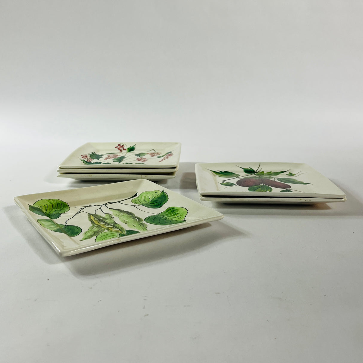 Italian Fruit and Vegetable Plates, Set of 6