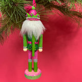 Wood and Glitter Nutcracker Christmas Ornaments, Set of 6