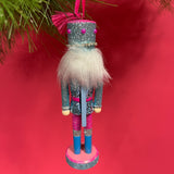 Wood and Glitter Nutcracker Christmas Ornaments, Set of 6
