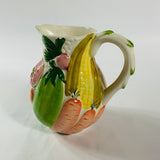 Vintage Garden Vegetables Ceramic Pitcher