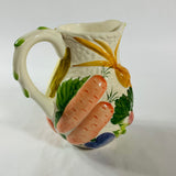 Vintage Garden Vegetables Ceramic Pitcher