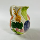 Vintage Garden Vegetables Ceramic Pitcher