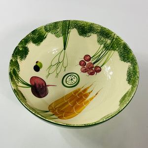 Italian Vegetable Salad Bowl and Plates, Set of 5