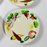 Italian Vegetable Vintage Salad Bowl and Plates, Set of 5