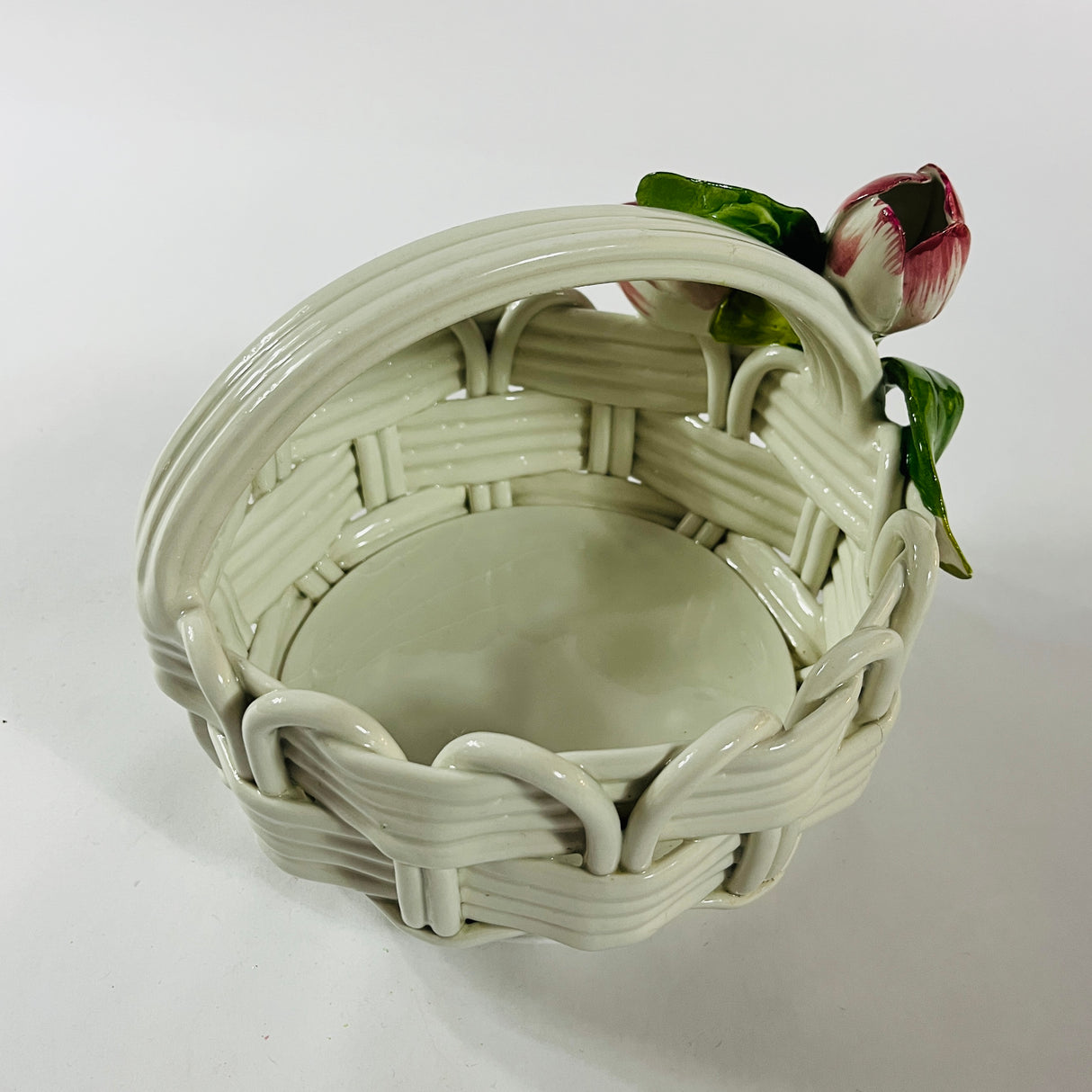 Italian Ceramic Tulip Basket