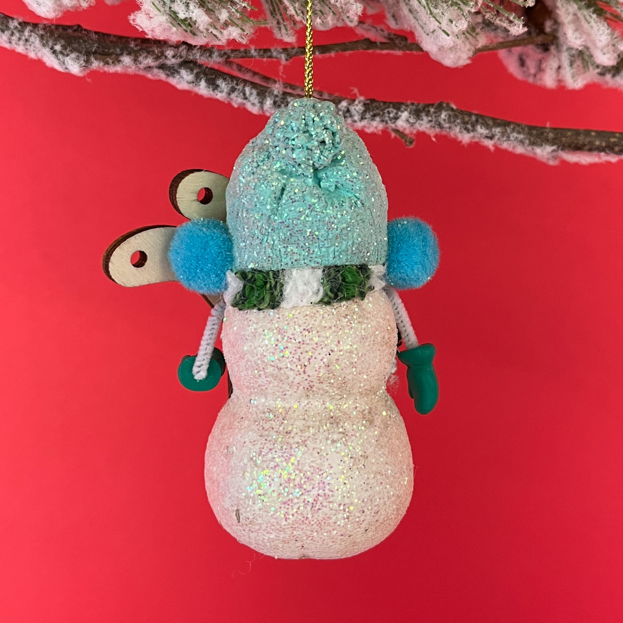 Winter Sports Snowman Ornaments, Set of 2