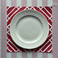 Island House Bamboo Print Red Square Paper Placemat