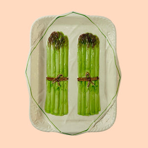 Vintage Ceramic Asparagus Serving Platter