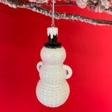 Sparkle Snowman Christmas Ornaments, Set of 2