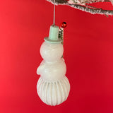 Sparkle Snowman Christmas Ornaments, Set of 2