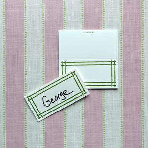 Island House Forest Green Paper Place Cards