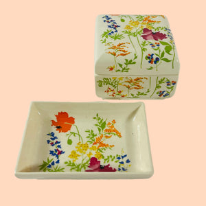 Elizabeth Arden Floral Box/Dish, Set of 2