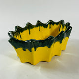 Vintage McCoy Yellow Planter and Flower-Shaped Dish, Set of 2