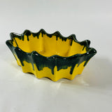 Vintage McCoy Yellow Planter and Flower-Shaped Dish, Set of 2