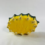 Vintage McCoy Yellow Planter and Flower-Shaped Dish, Set of 2