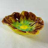 Vintage McCoy Yellow Planter and Flower-Shaped Dish, Set of 2