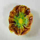Vintage McCoy Yellow Planter and Flower-Shaped Dish, Set of 2