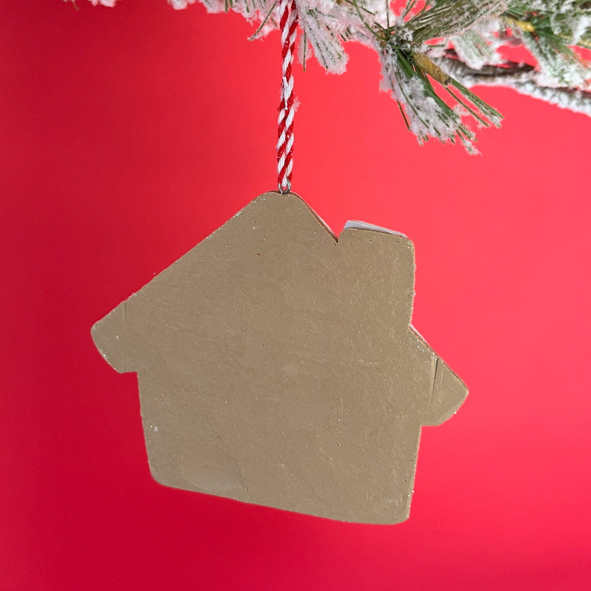 Gingerbread House Christmas Ornaments Set of 2