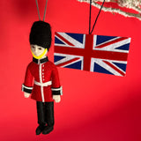 British Royals, Corgi and Flag Felt Christmas Ornaments, Set of 6