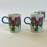 Vintage Gloria Vanderbilt Mugs and Dessert Plates, Set of 16