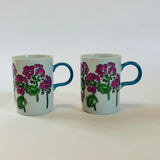 Vintage Gloria Vanderbilt Mugs and Dessert Plates, Set of 16