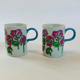 Vintage Gloria Vanderbilt Mugs and Dessert Plates, Set of 16