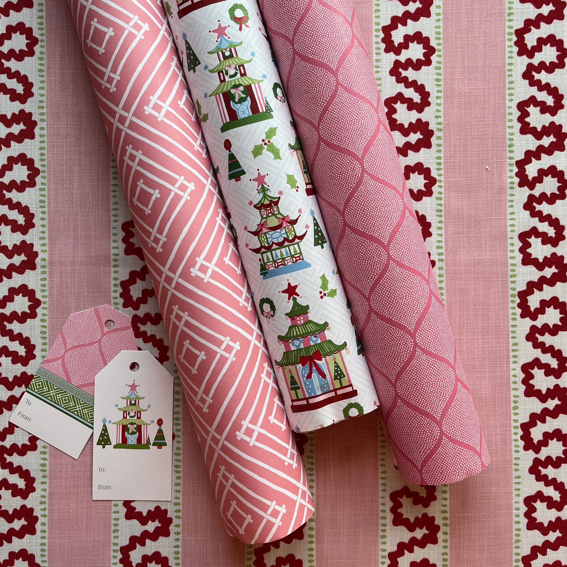 Pink Fez Gift Wrap Set