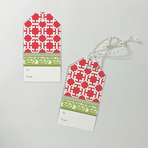 Monserrat Red Christmas Gift Tags, Pack of 10