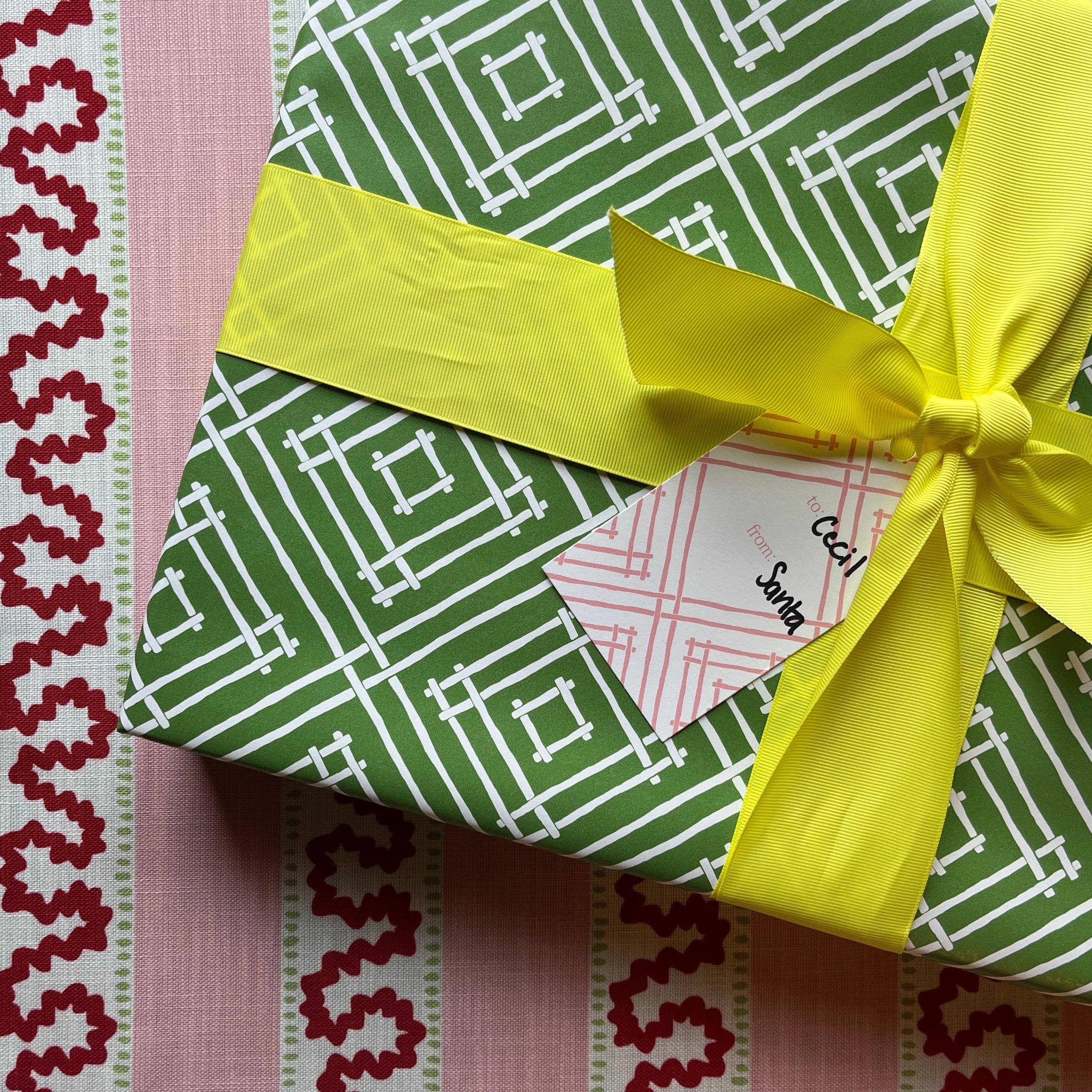 Harbor Trail Green Wrapping Paper