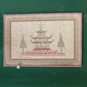 Christmas Pagoda Hooked-Wool Rug