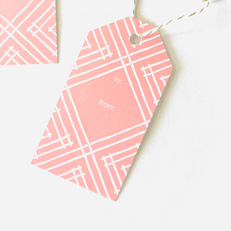Pink Island House Bamboo Gift Tag, Pack of 10